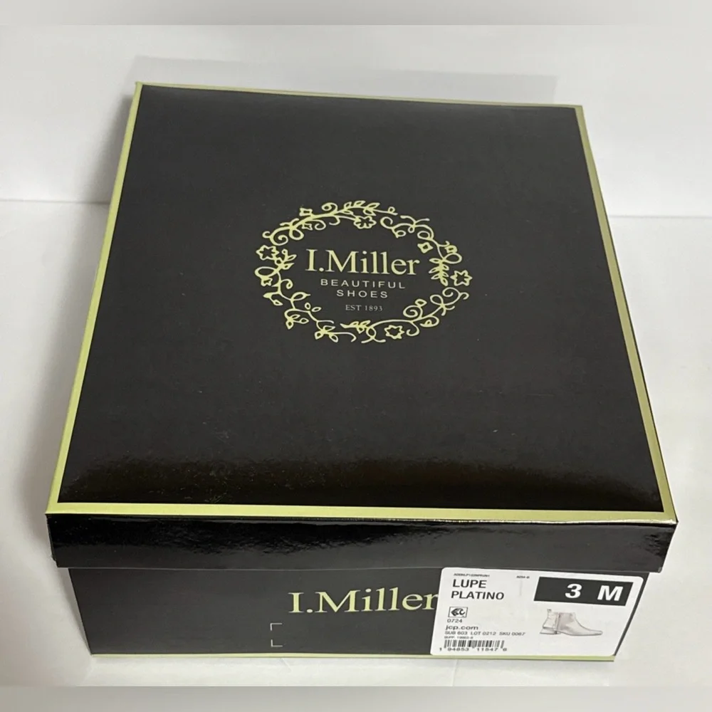 Girls 3M Gold Ankle Bootie With Zipper NWT by I.Miller